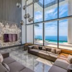 modern window trim ideas for living rooms with balconies and large glass windows